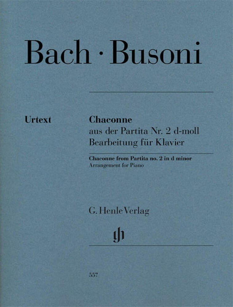 Chaconne from Partita No. 2 in D Minor Piano Solo Book NEW 051480557