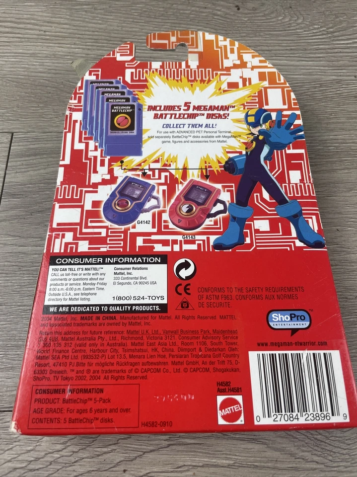 Megaman NT Warrior Battlechip 2004 paquete de 5 CP5 Mattel sellado como nuevo Mega Man Foto 4 de 4