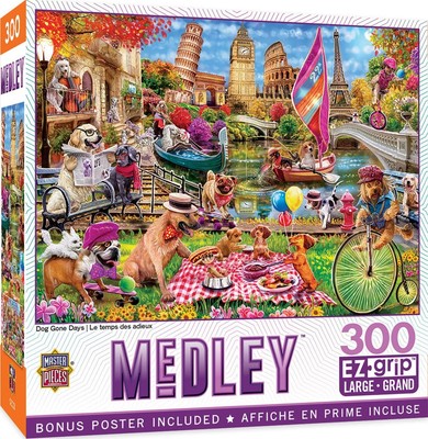 Masterpieces 300 Piece EZ Grip Jigsaw Puzzle - Dog Gone Days - 18''x24''