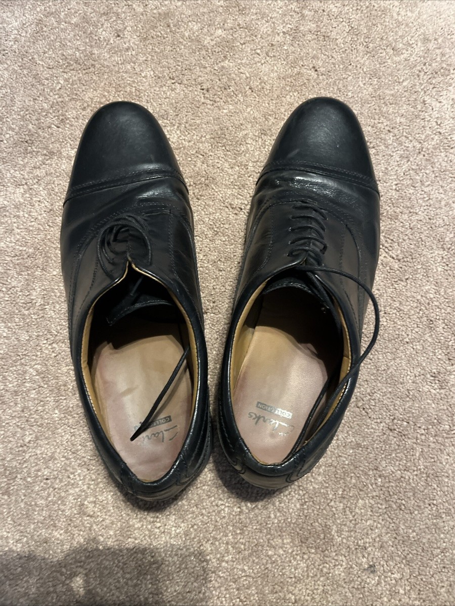 Clarks Black Men Dress Shoe Sz 13 Beeston Cap Toe Oxford  display picture 2