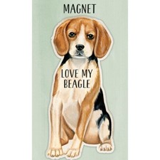 NEW Dog Shaped Magnet  Love My Beagle Sign/Plaque