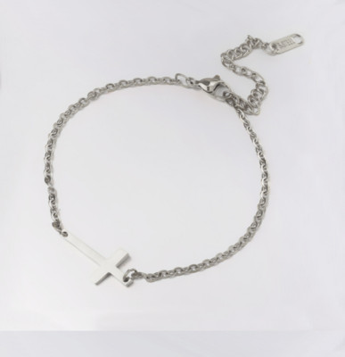 8-10'' Rose Gold Silver Gold Stainless Steel Cross Anklet Foot Chain Women PE49