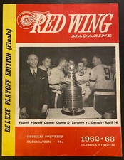 1963 NHL Hockey Program Detroit Red Wings Toronto Maple Leafs Stanley Cup Finals
