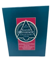 Hallmark Tin Toy Ornament Galloping Into Christmas Santa Toy Pull Horse