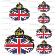 Kit n. 6 Stickers Union Jack bandiera inglese Range Rover Mini Land