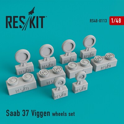 Saab 37 ''Viggen'' wheels set for plastic model kit ResKit RS48-0113 Scale 1:48