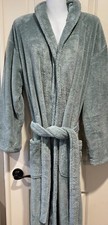 Pottery Barn Green Polyester Fleece Belted Robe - Large