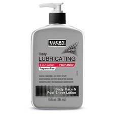 Lucky For Men Daily Lubricating 3-in-1 Lotion Body, Face, & Post Shave /15 fl oz