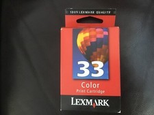 ONE GENUINE LEXMARK 33 COLOR CARTRIDGE FACTORY SEALED