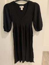 max studios specialty products Black Sweater Ribbed Dress XS