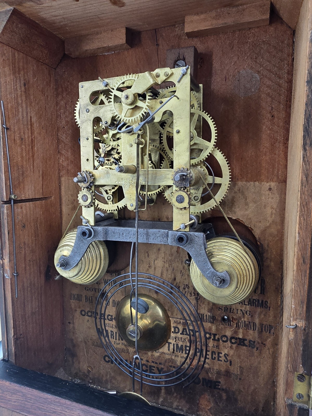 1850's Antique Chauncey Jerome 30Hour Double Fusee Shelf Clock eBay