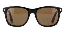 Tom Ford Eric-02 TF595 01J Black Square Plastic Sunglasses Frame 55-19-145