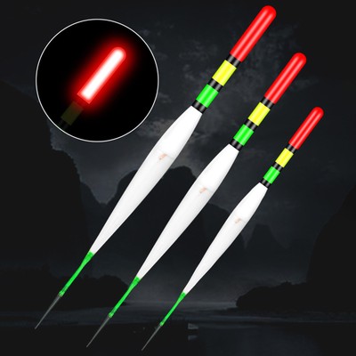 3pcs elektronische leuchtende LED LED Light Bobber Nacht Fischerei Fischerei Sch