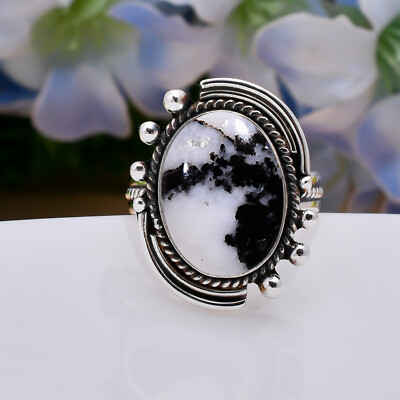 White Buffalo Turquoise 925 Sterling Silver Ring Handmade Jewelry Gift For Her
