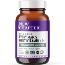 New Chapter Every Man's One Daily 40 Multivitamin Tablets - 48 Count -Exp 11/26
