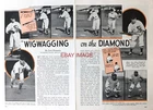 "Wigwagging on the Diamond" Original Baseball Article 1950s Magazine Cutting W1