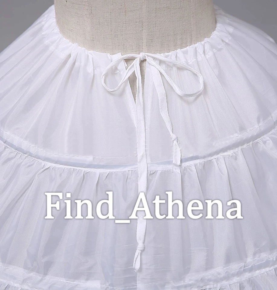 Blanco/Negro 6 Aros Crinolina Vestido de Novia Vestido de Baile Enagua Completa Sin Mangas Foto 4 de 4