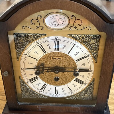 bulova ウエストミンスター　アンティーク　置時計 Vintage BULOVA Tempus Fugit WESTMINSTER CHIME MANTEL CLOCK Parts