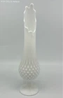 Fenton Hobnail Milk Glass Ruffled Swung Vase Vintage Mid-Century Art Glass