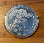 2013 5 oz Silver ATB Great Basin, NV Coin .999 Silver w/ Capsule