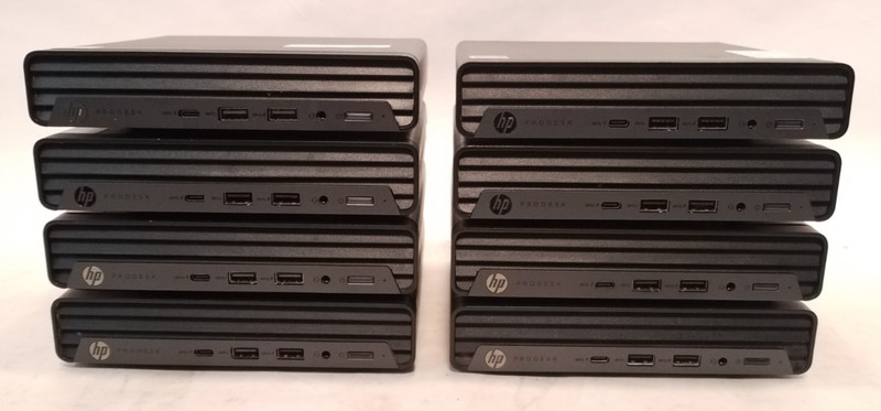 HP ProDesk 400 G6 Mini, Gold G6400@3.4GHz, 8GB RAM, No HDD/OS/AC, Lot of 8