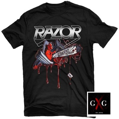 RAZOR cd cvr VIOLENT RESTITUTION Official SHIRT XL New invaders shotgun justice