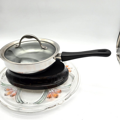 Tools Of The Trade 8 Inch Stainless Steel Skillet Fry Pan W/Lid.