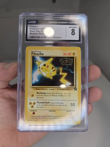 Pokémon TCG Pikachu Card Black Star Promo The First Movie CGC 8 not PSA BGS