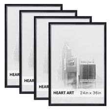 24 x 36 Poster Frame 4 Pack,24x36 Frame without Mat for Horizontal or Vertica...