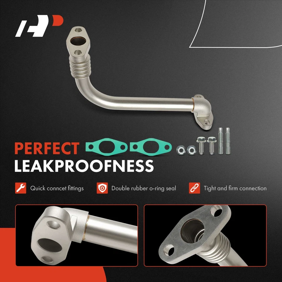 Linha de óleo turbocompressor de retorno para Chevrolet Silverado 2500 HD GMC Sierra 3500 HD - Imagem 3 de 4