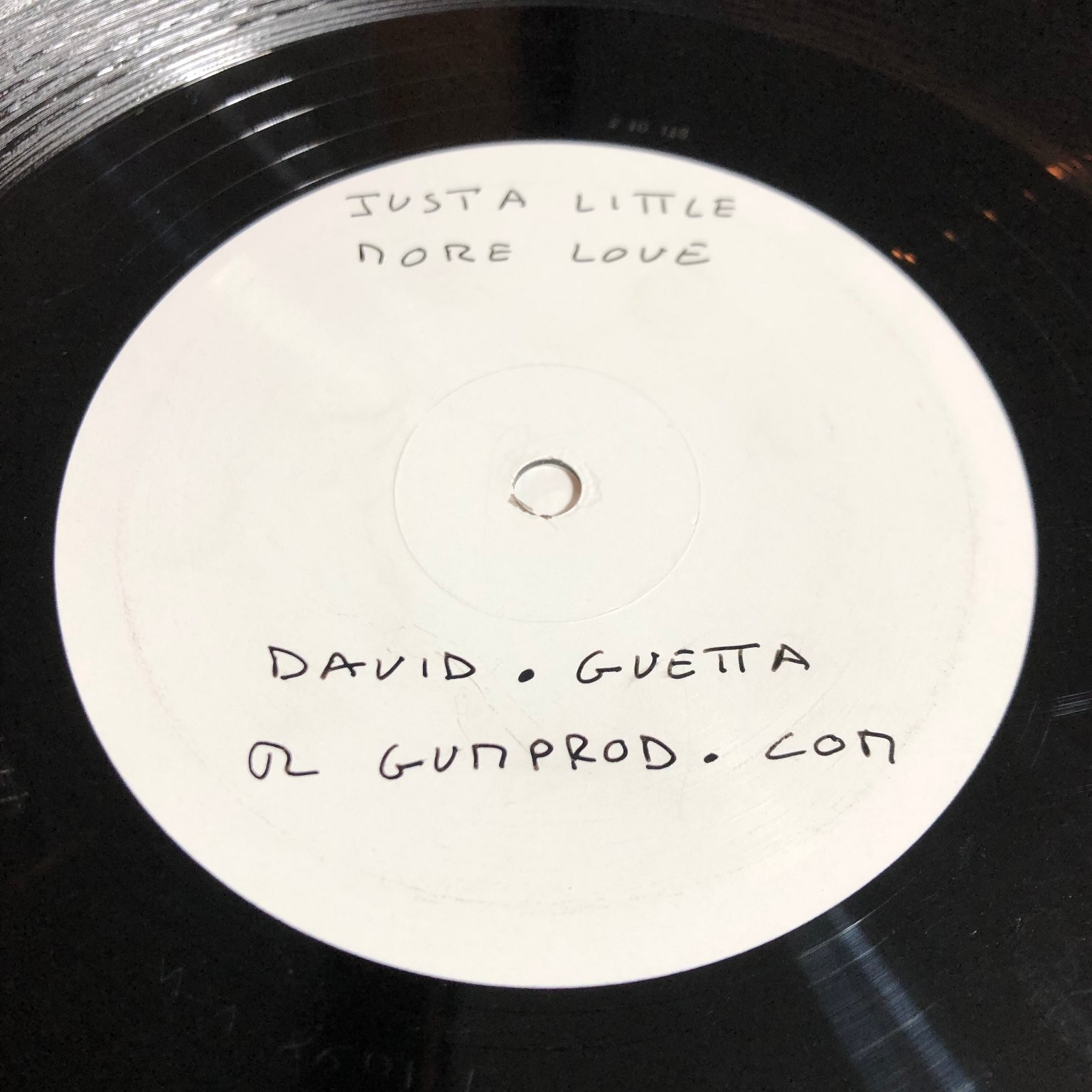 David Guetta – Just A Little More Love 12" Single White Label Promo 2001