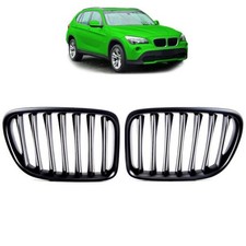 Sportgrill Kühlergrill Single kompatibel mit BMW X1 E84 09-15 matt schwarz