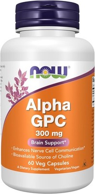 Now Foods Now Foods Alpha Gpc 300mg, 60 Veg Caps (Pack of 2)