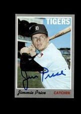 Jim Price 1970 Topps Tigers authentic autographed card