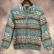 Patagonia Synchilla Snap T Pullover Youth Size Large 12 Aztec Print Fleece