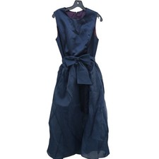 Vintage Y2k Vera Wang Navy 2 Peice Dress Bow Overlay Preppy Retro Coquettte 10