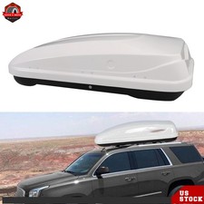 14 Ft Heavy Duty Abs Vehicle Roof Top Storage Box Cargo Luggage W2 Locks White 14 Ft Heavy Duty Abs Vehicle Roof Top Storage Box Cargo Luggage W2 Locks White