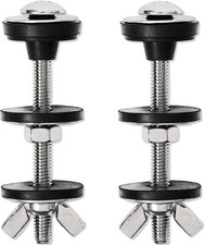 2PCS M6 Universal Toilet Tank to Bowl Bolts Kit, Heavy Duty Stainless Steel Toil