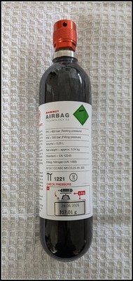 Gaskartusche Carbon für Lawinen-Airbags