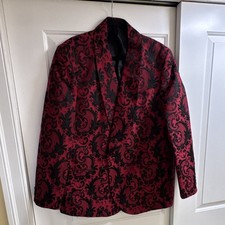 R. Lewis Red Black Floral Men's Blazer XL