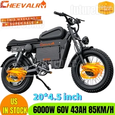CHEEVALRY GT20 Offroad eBike 6000W 20''Fat Tire E-Motorbike 60V 43AH E-Motorbike