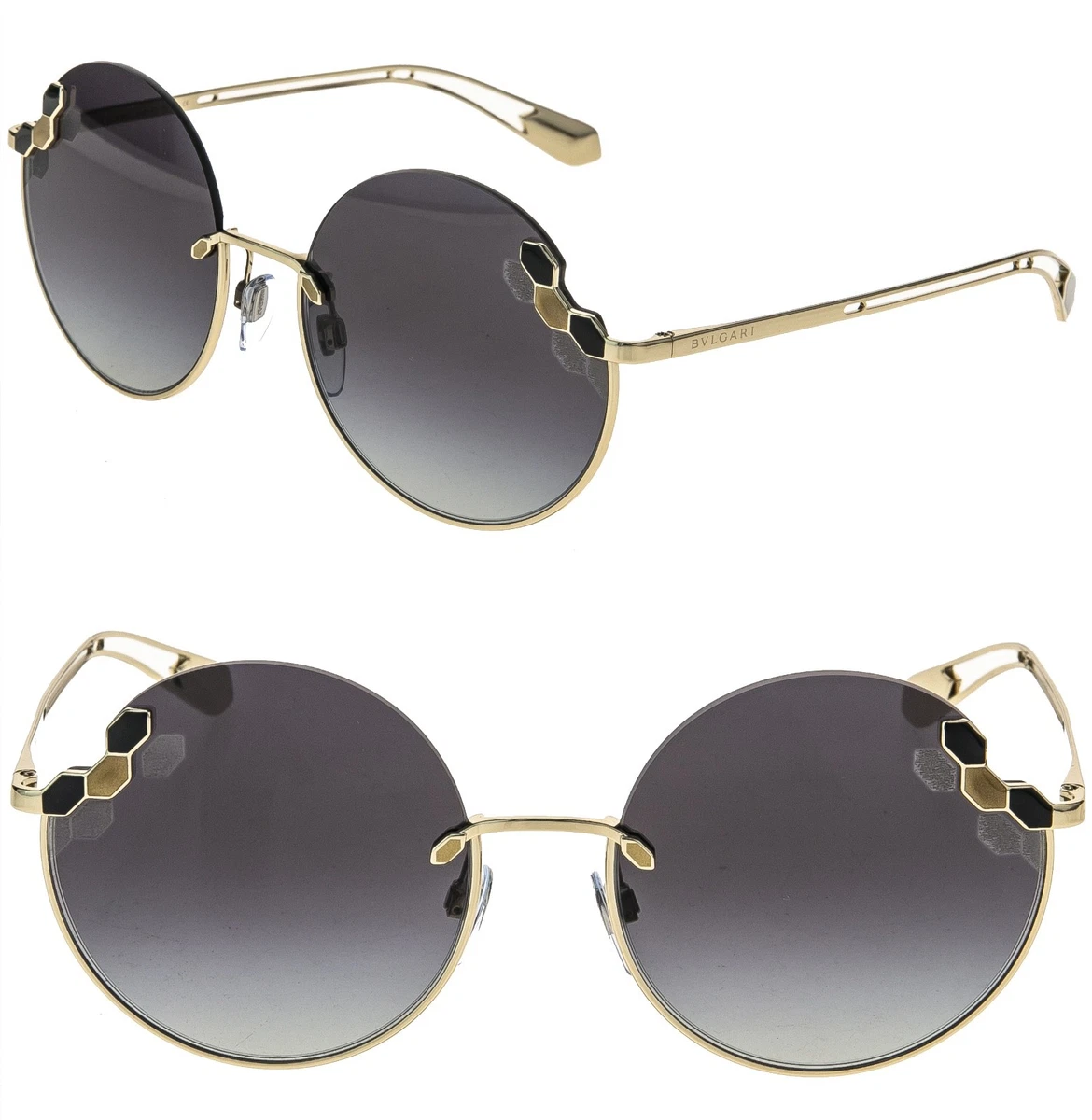 Bvlgari Gray Round Sunglasses for Women for sale | eBay display picture 3