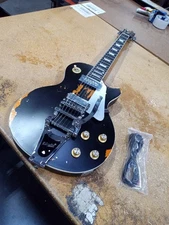 LP matt black electric guitar vintage Neil Young P90 Pickup Christmas gift