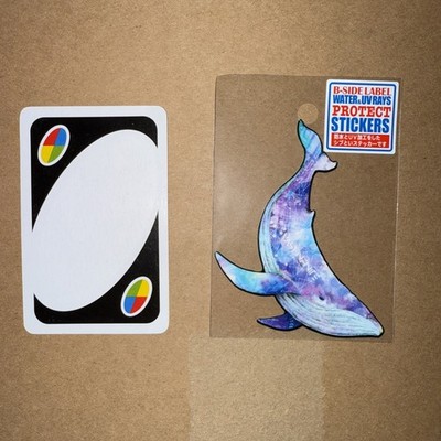 B-SIDE ETIKETT Aufkleber Japan Wasser UV beständig Blauwal UK Verkäufer