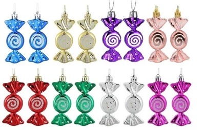 UKDEALS DIRECT LTD 6pc Christmas Candy Hanging Ornament Candy Sweet Christmas Tree Decoration