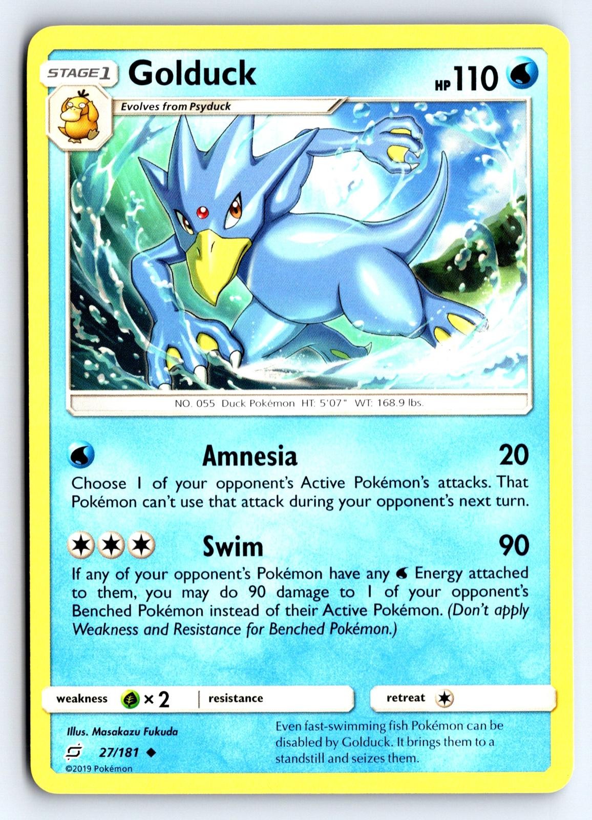 Golduck 27 UC Team Up Pokemon NM/M