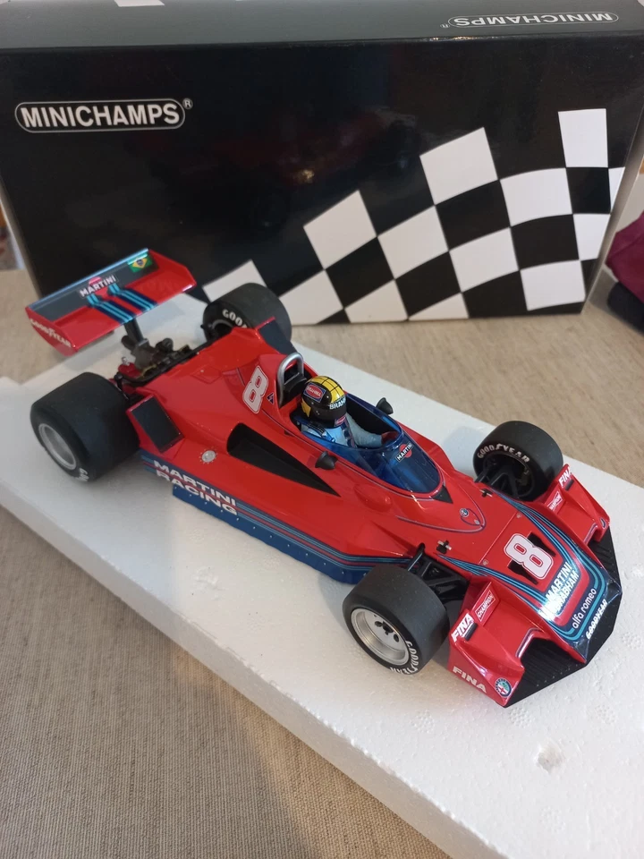 MINICHAMPS 1/18 - BRABHAM BT45C - C. PACE - 1977 - MODELLO PARI AL NUOVO   - Immagine 2 di 4