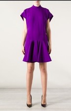 STELLA MCCARTNEY Purple Peplum Dress IT40 UK8 Designer