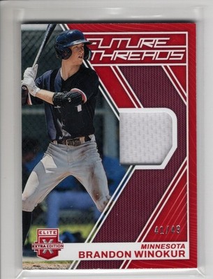 2023 Elite Extra Edition Future Threads Red #23 Brandon Winokur /49