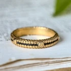 LOVELY ANTIQUE VICTORIAN 18K GOLD GRAND TOUR SOUVENIR ETRUSCAN BAND RING c1860